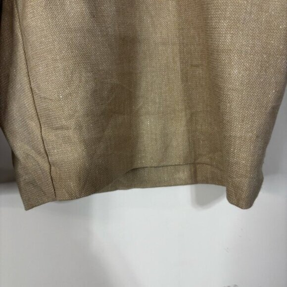 Chico’s Women’s 14 Bermuda Shorts Tan Gold Fleck Zipper Pockets Vacation Summer - Picture 5 of 7